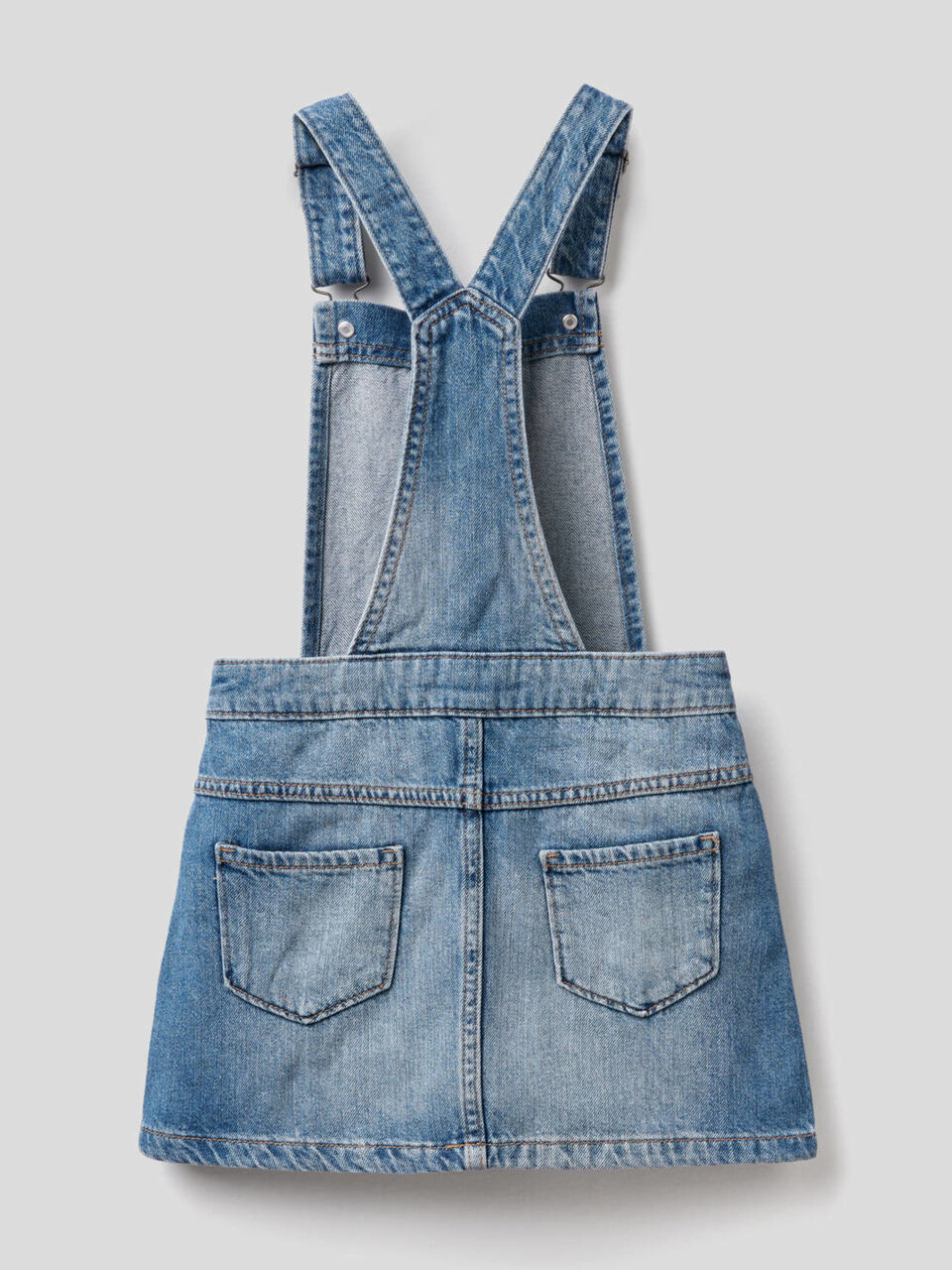 Dungaree skirt in pure cotton image number 2