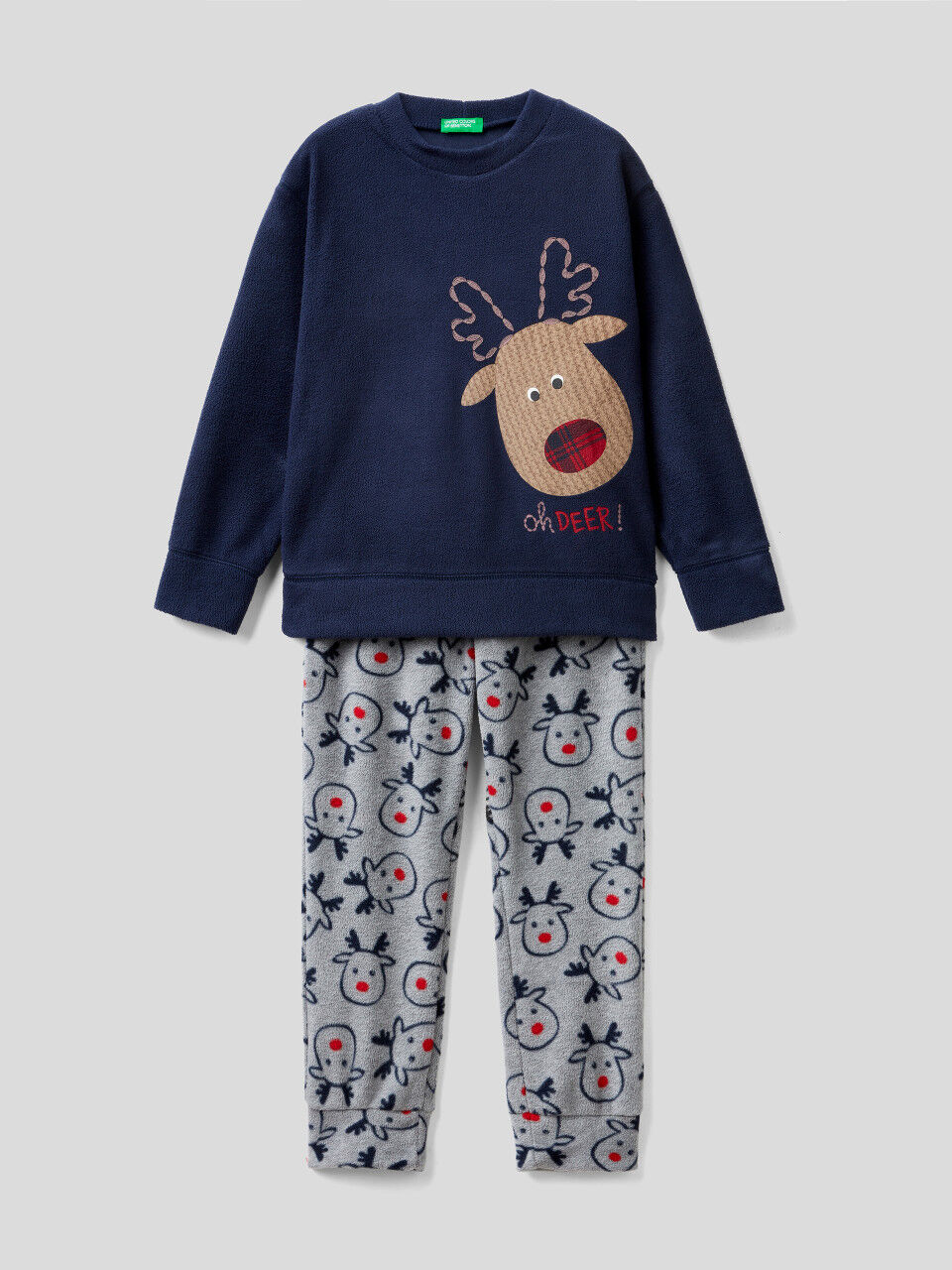 Reindeer pyjamas in warm fleece