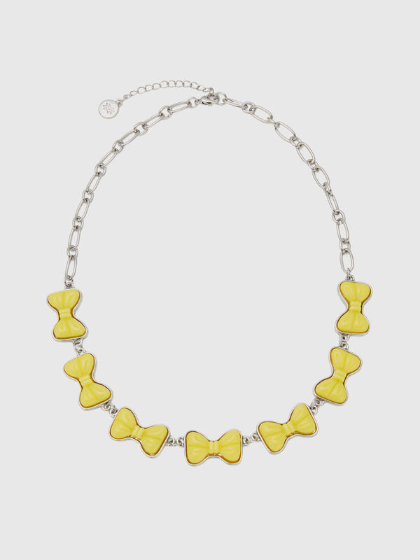 Necklace with yellow bows Women