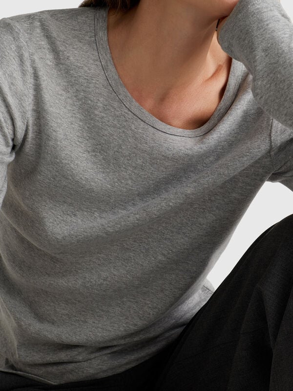 Long sleeve 100% cotton t-shirt Women