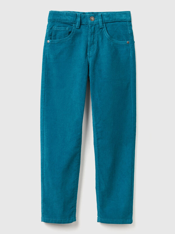 Slim fit stretch velvet trousers Junior Boy