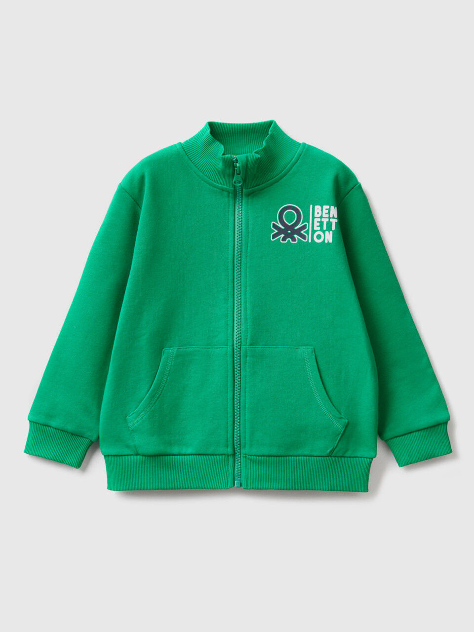 Sweatshirt in organic cotton with zip