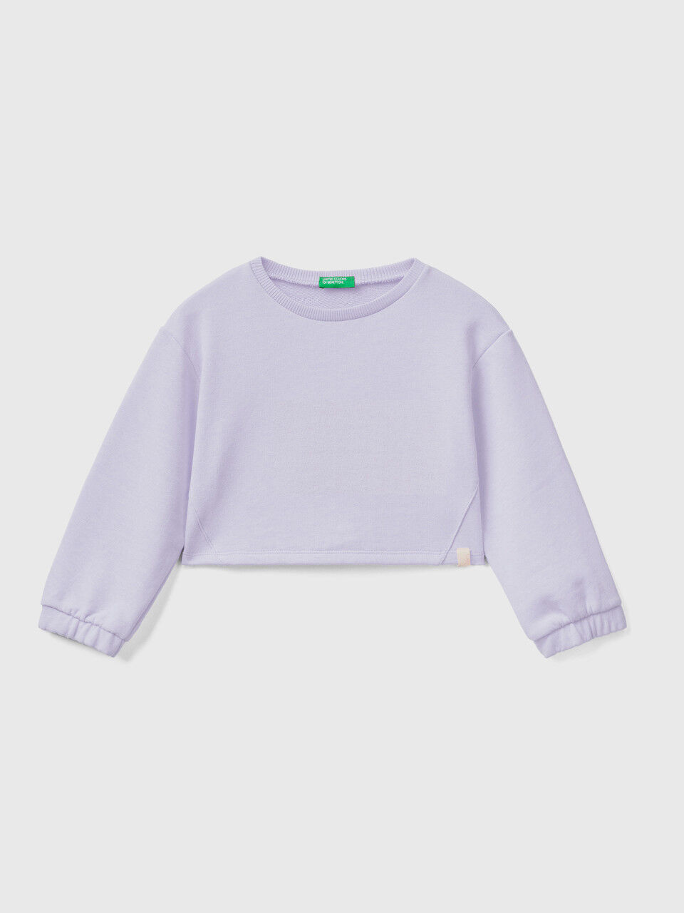 Cropped sweatshirt in recycled fabric