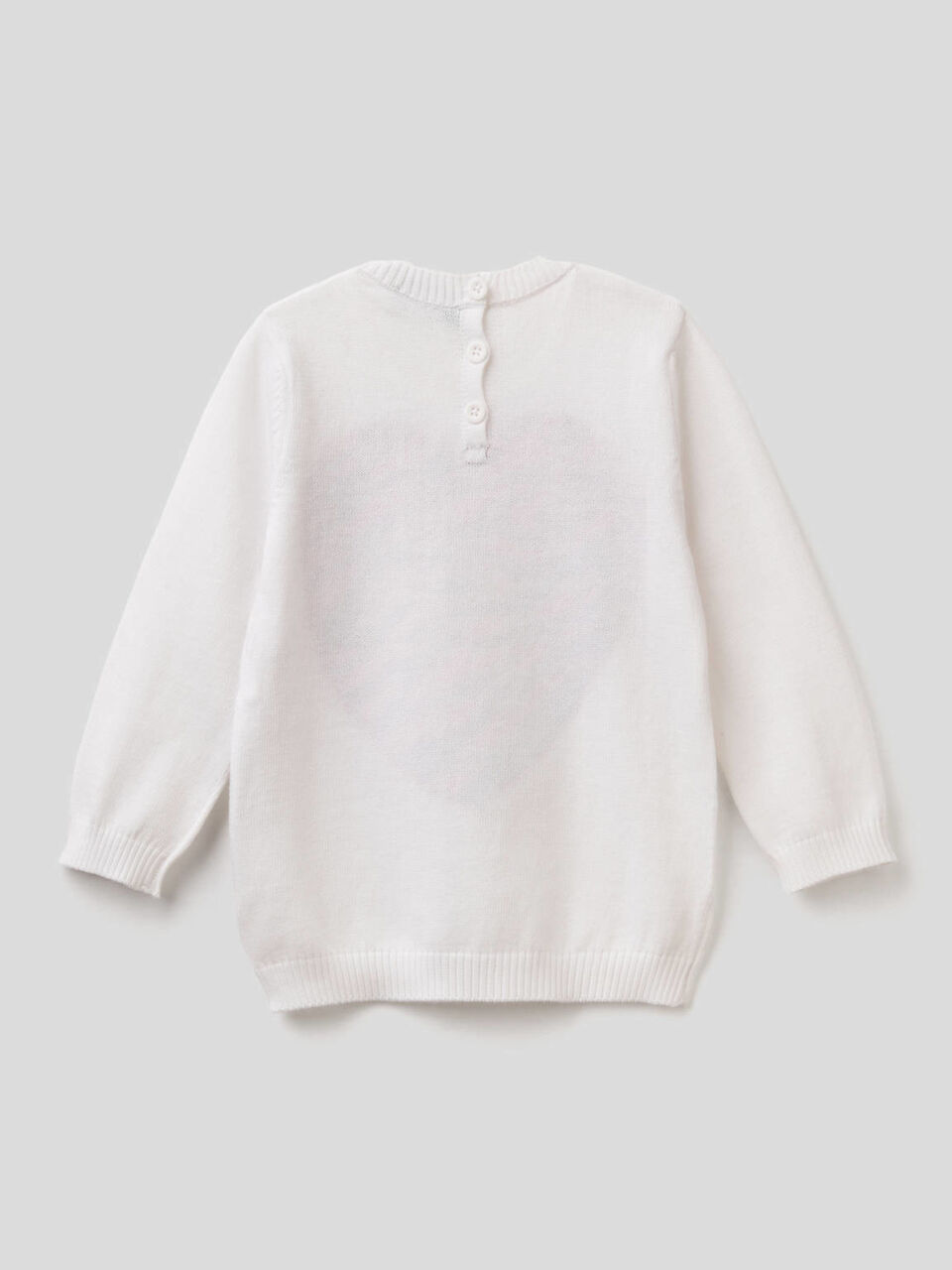 Cotton sweater with inlay image number 2
