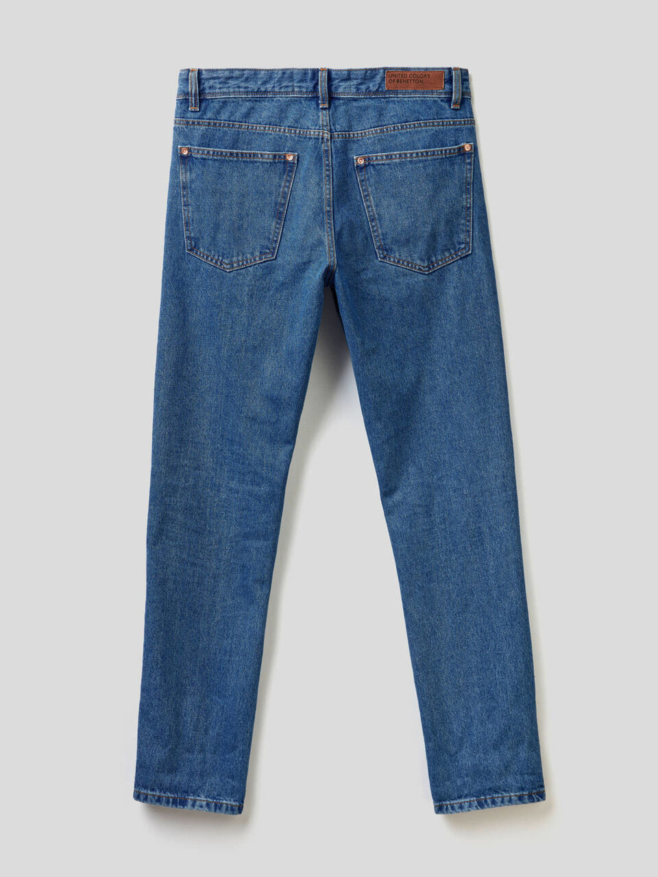 Straight leg 100% cotton jeans image number 2