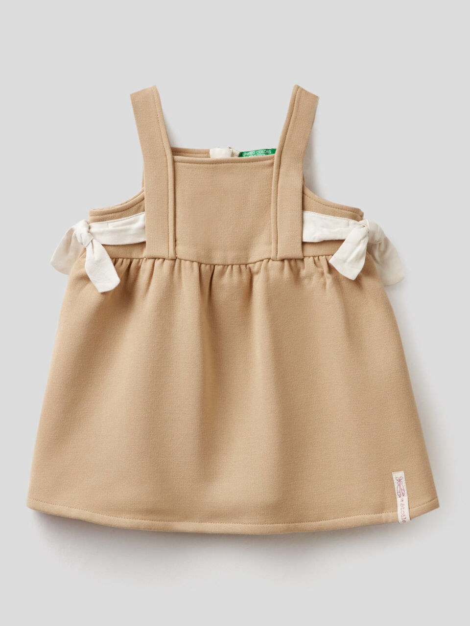 Dungaree dress with bows image number 1