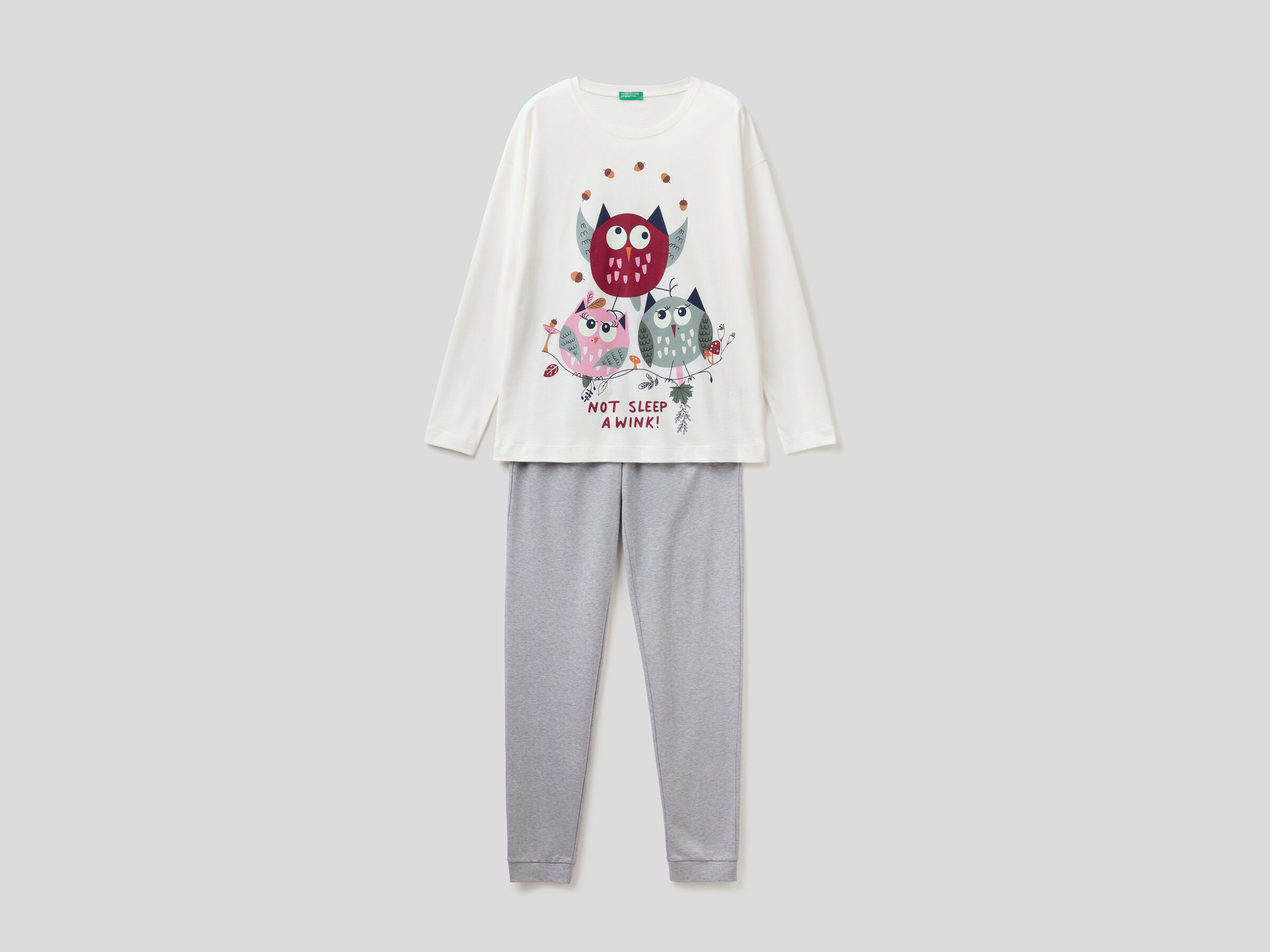 Owl pyjamas in warm cotton image number 4
