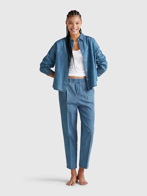 Trousers in chambray Women