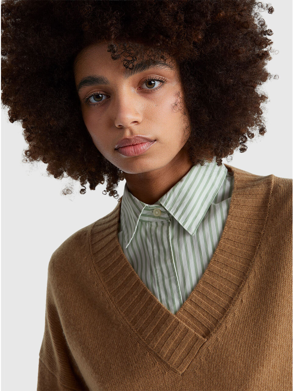 V NECK SWEATER L/S Women image number null