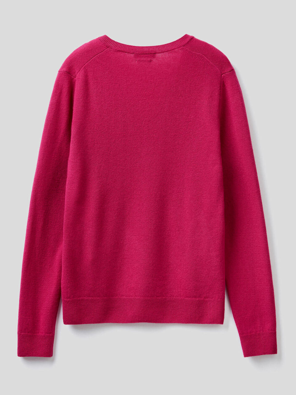V-neck sweater in pure virgin wool image number 2
