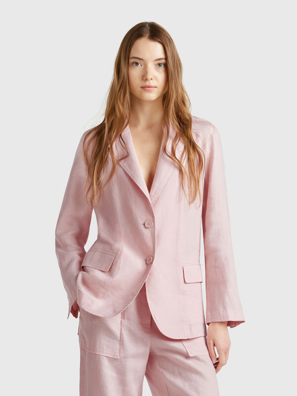Blazer in pure linen Women