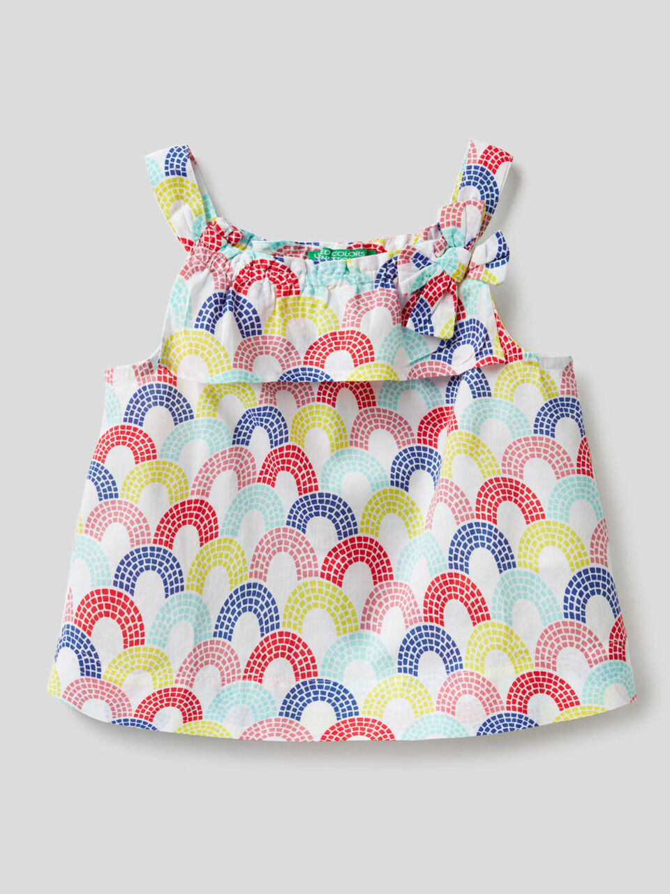Patterned blouse in 100% cotton image number 1