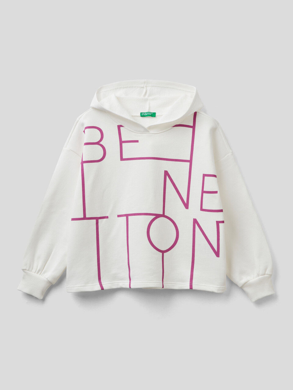 Boxy sweatshirt in 100% cotton