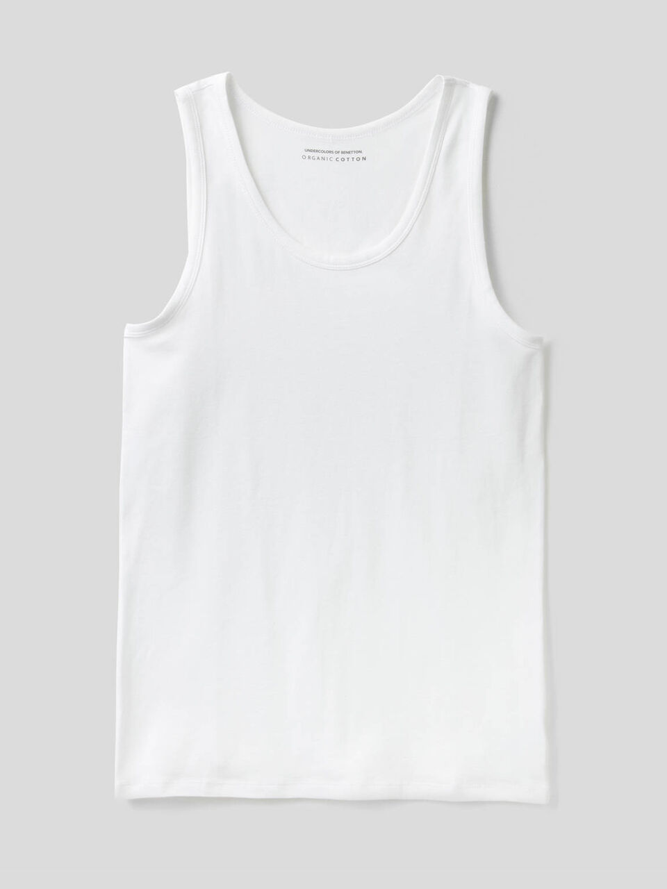 Tank top in organic stretch cotton image number 1