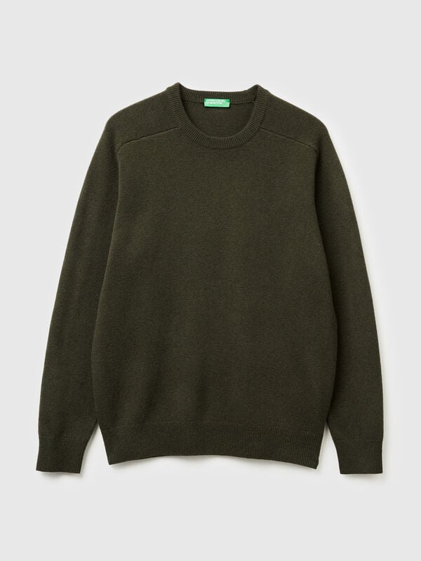 Crew neck sweater in pure Merino wool Men