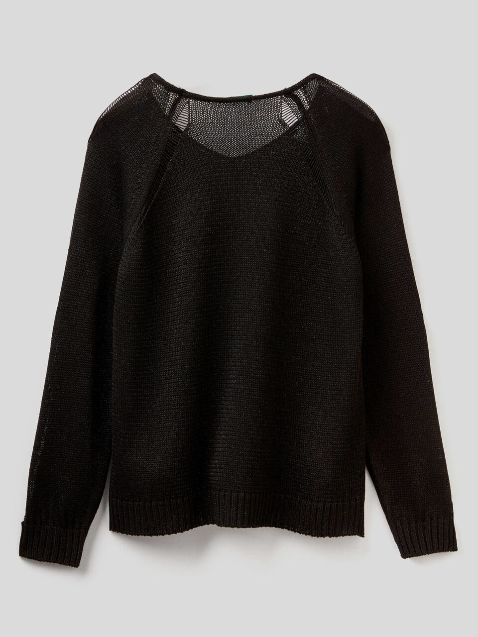 Sweater with wide stitch detail image number 2