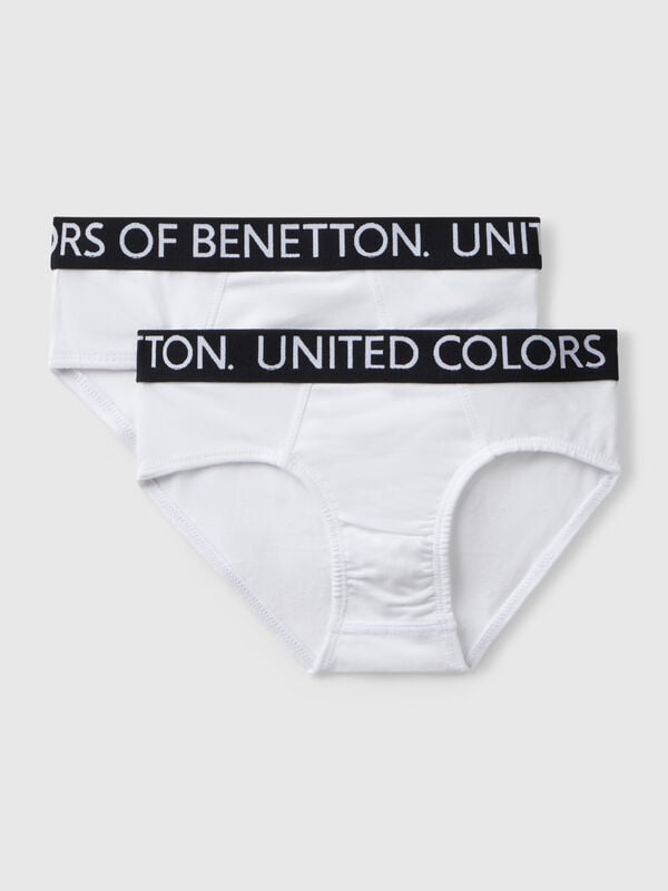 Two briefs with logoed elastic Junior Boy