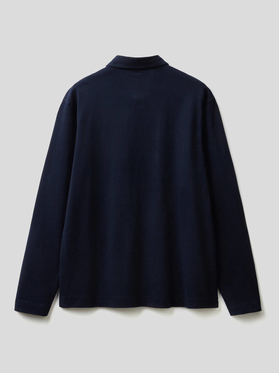 Long sleeve solid colored polo image number 2