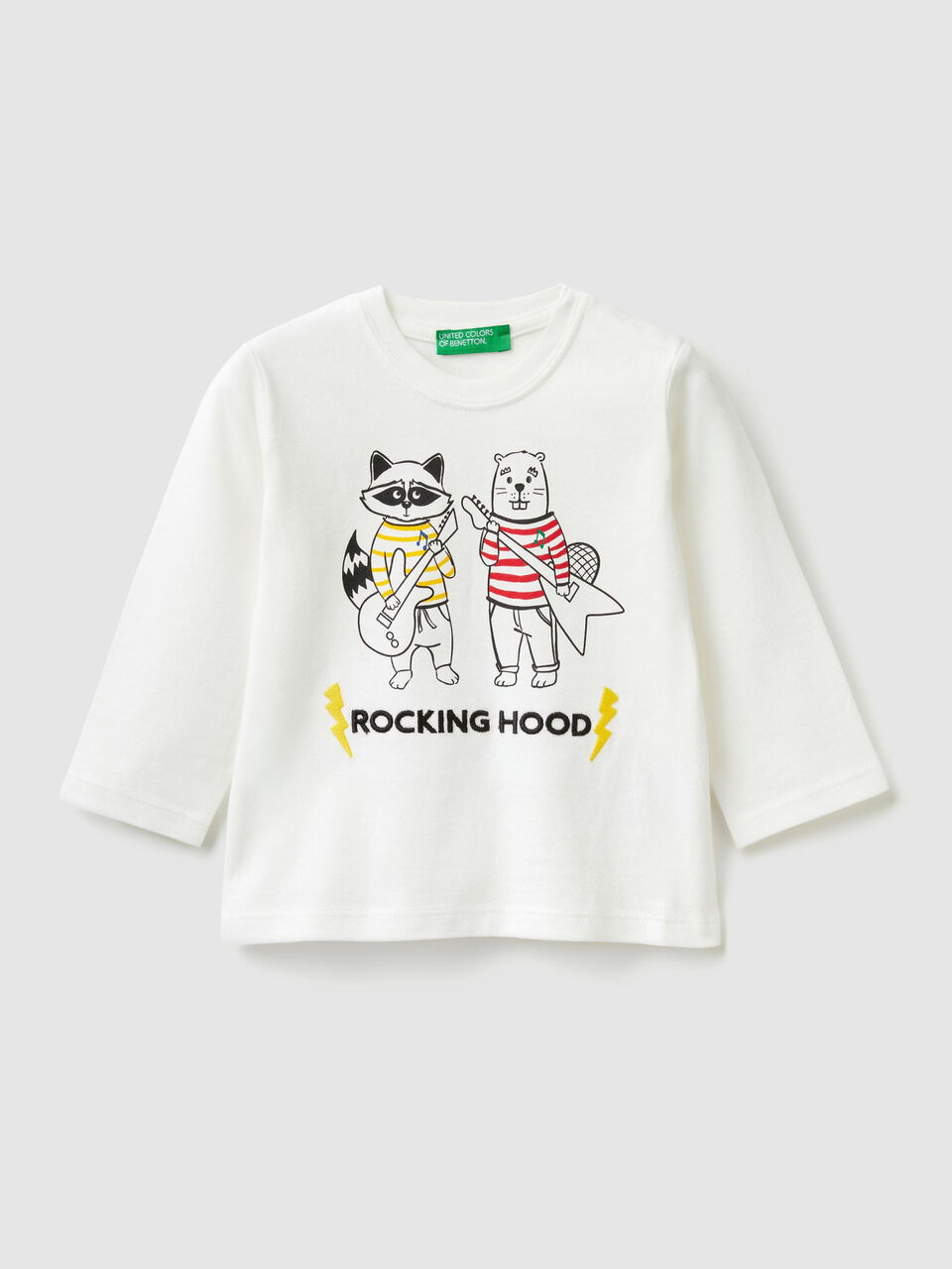 T-shirt in organic cotton with embroidery image number 1