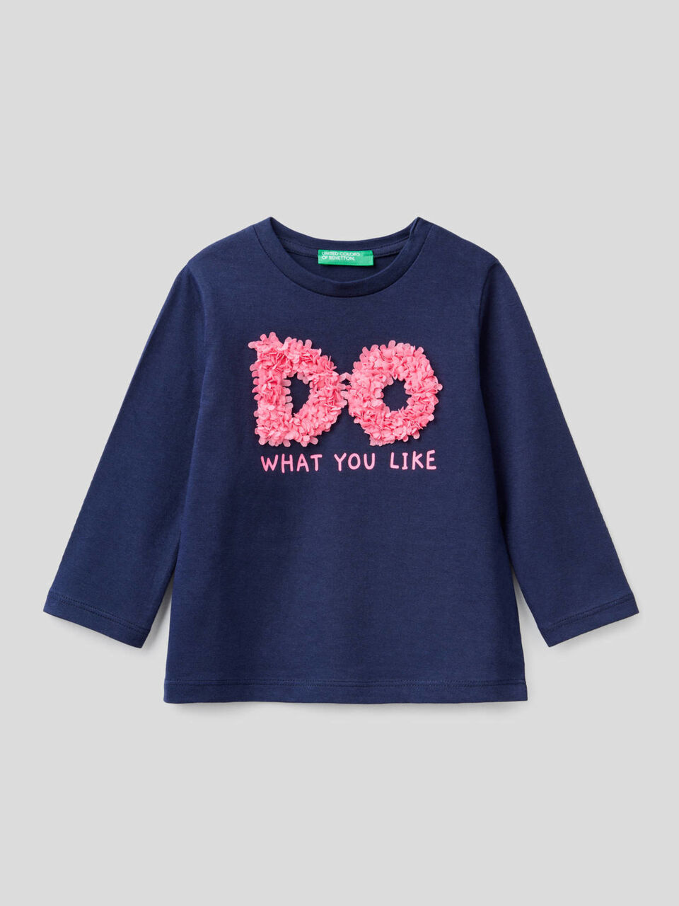 T-shirt with petal effect applique image number 1
