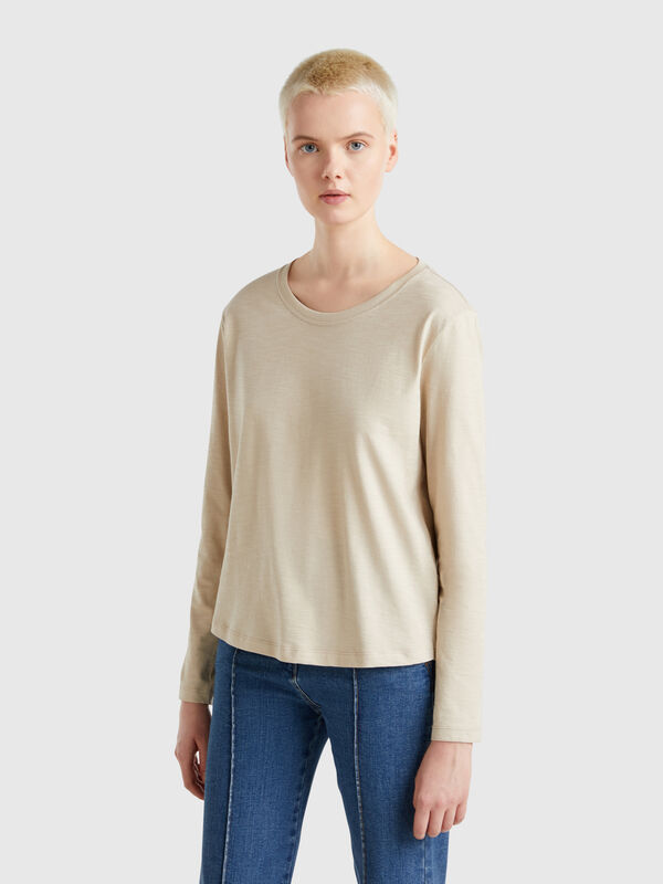 Long sleeve light cotton t-shirt Women