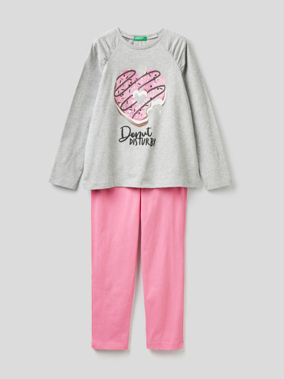 Two-tone 100% cotton pyjamas image number 1