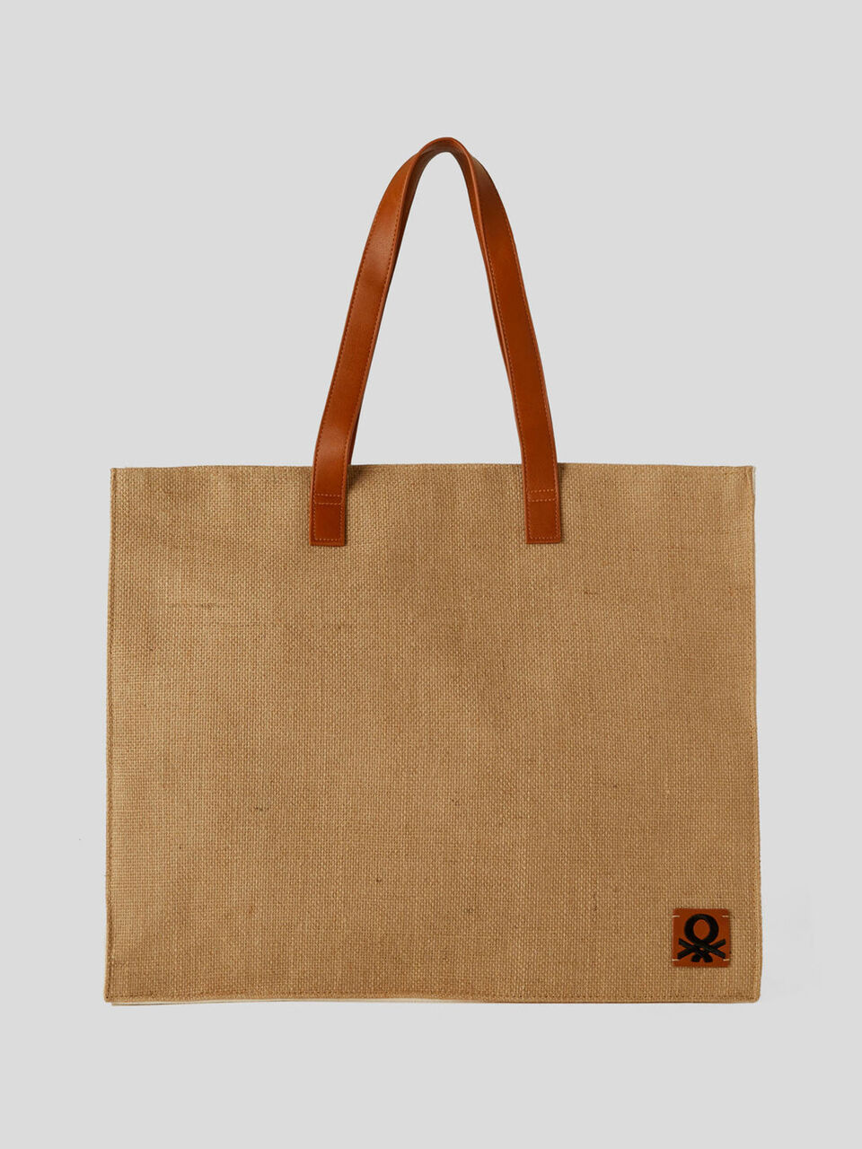 Square bag with jute effect image number 1