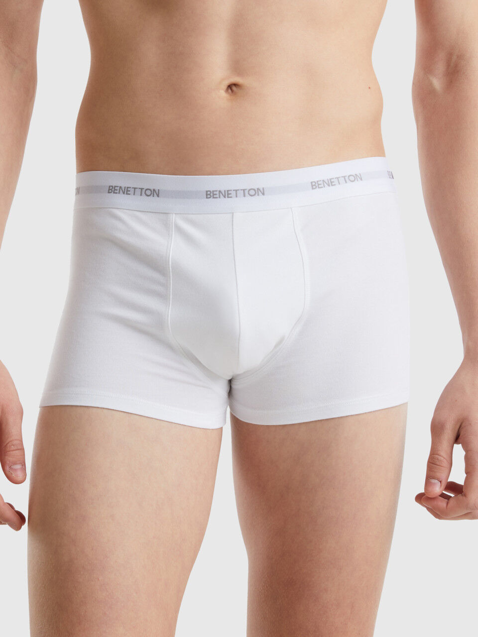 White boxers in stretch organic cotton
