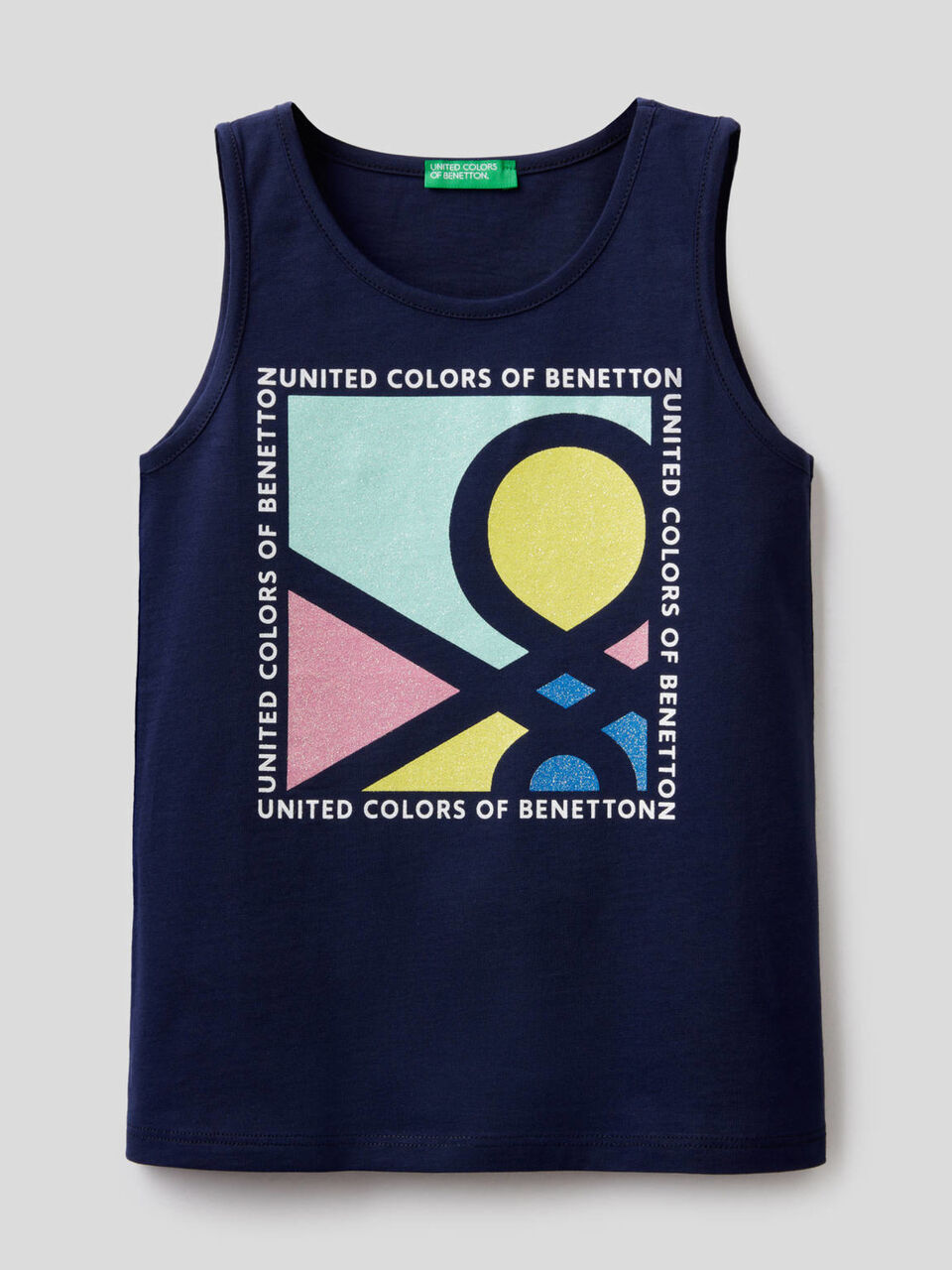 Tank top with glitter print image number 1