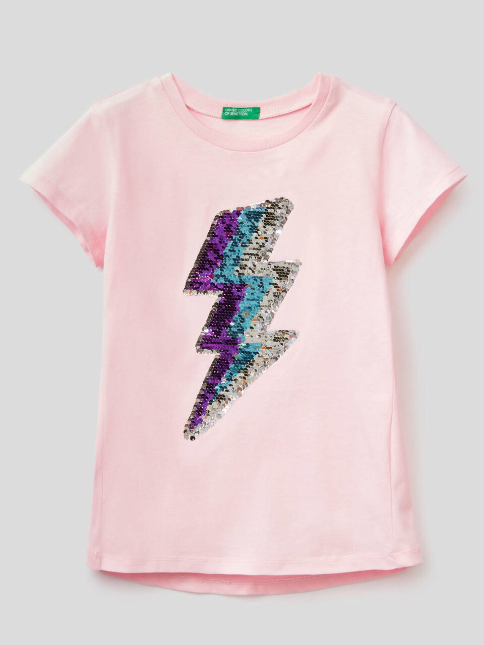 Cotton t-shirt with sequins image number 1