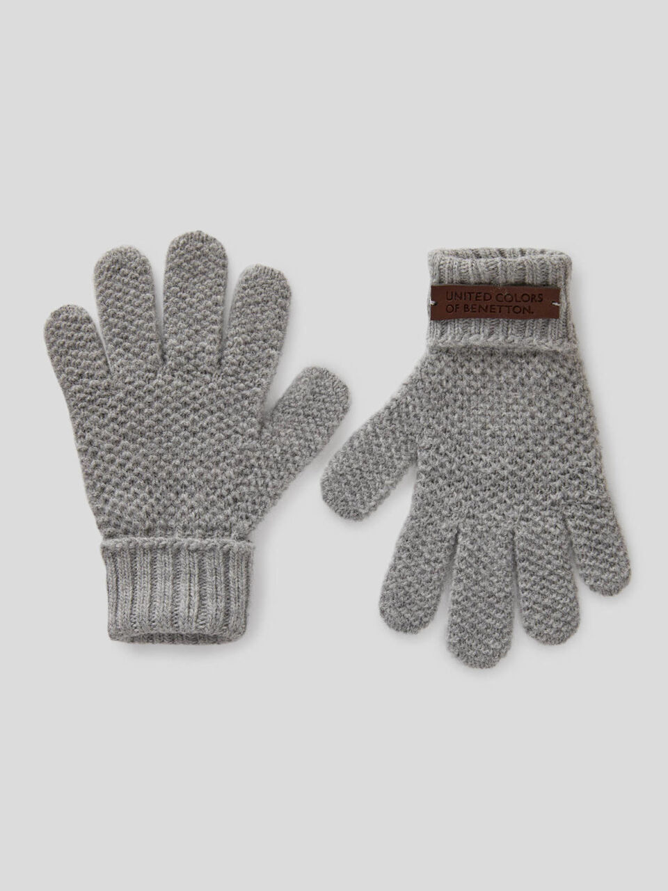 Textured knit gloves image number 1