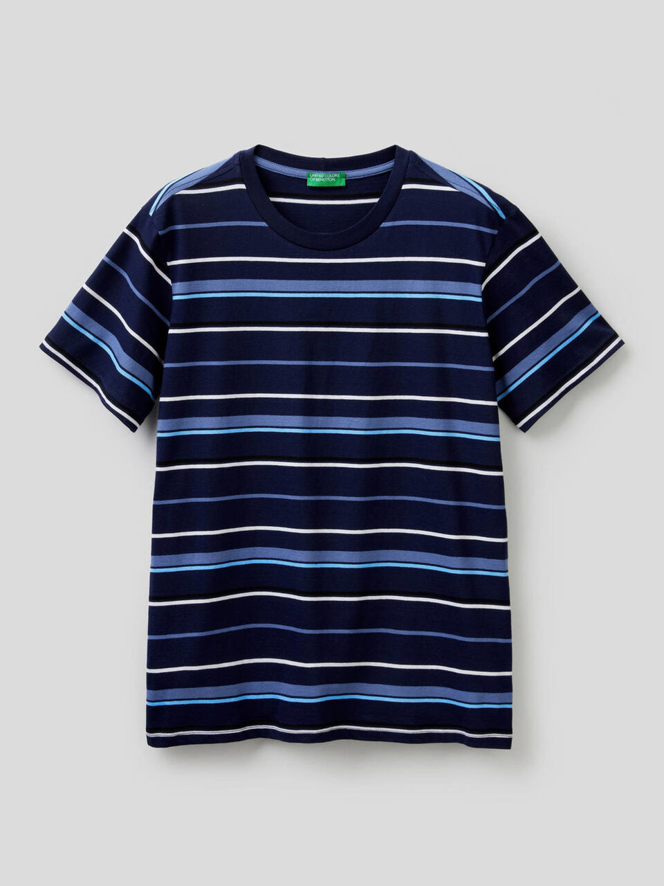Striped t-shirt in 100% cotton image number 1