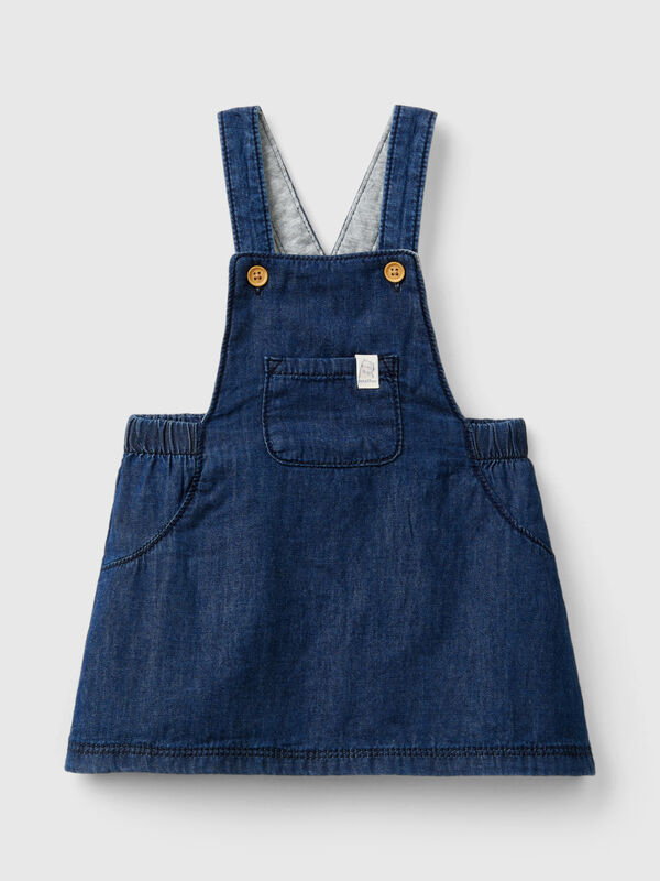 Skirt overalls in chambray New Born (0-18 months)