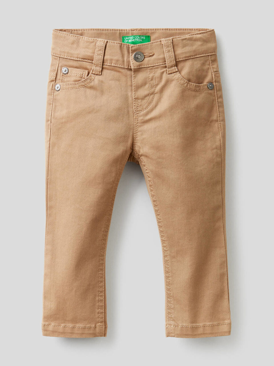 Slim fit trousers in stretch cotton image number 1