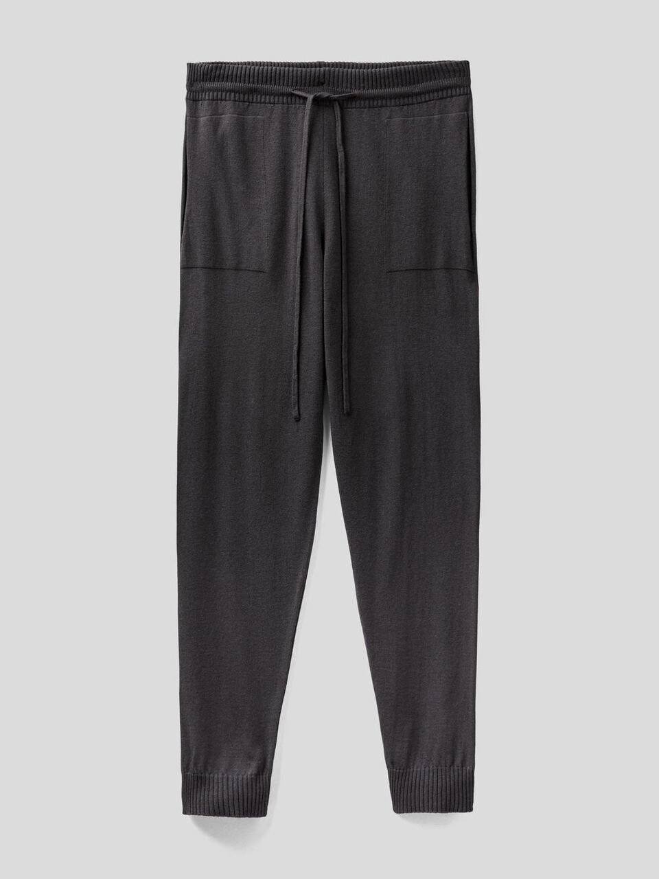 Trousers in wool blend with drawstring image number 1