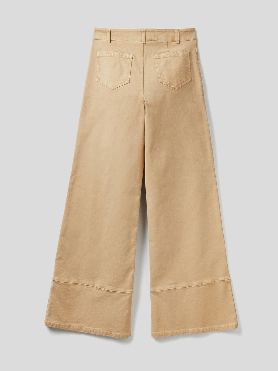 Flared trousers with natural dye image number 2