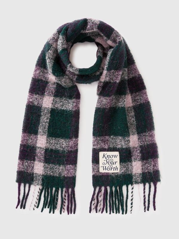 Scottish scarf in alpaca and wool blend Women