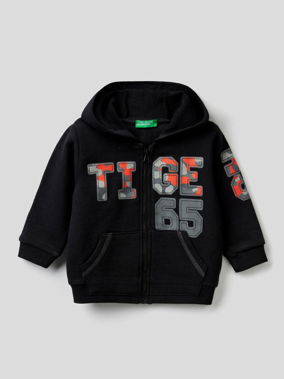 Zip-up hoodie in cotton image number 1