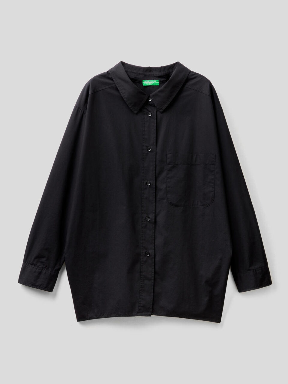 100% cotton shirt with maxi fold image number 1