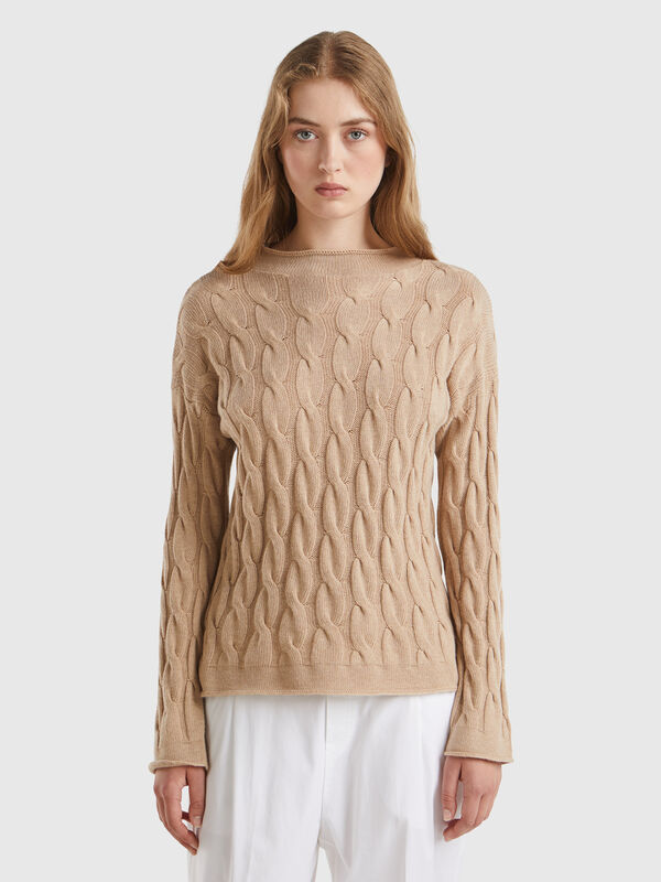 Cable knit sweater Women