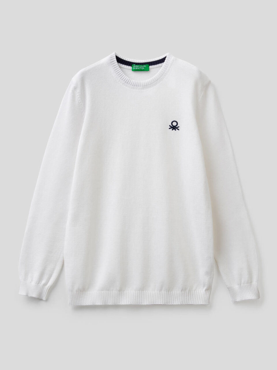 Pure cotton sweater with logo image number 1