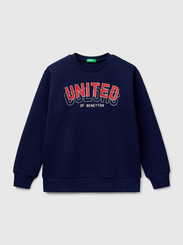 Pure cotton sweatshirt with print Junior Boy