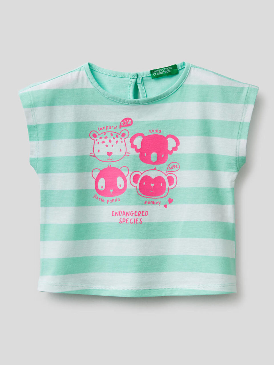 Striped t-shirt with print image number 1