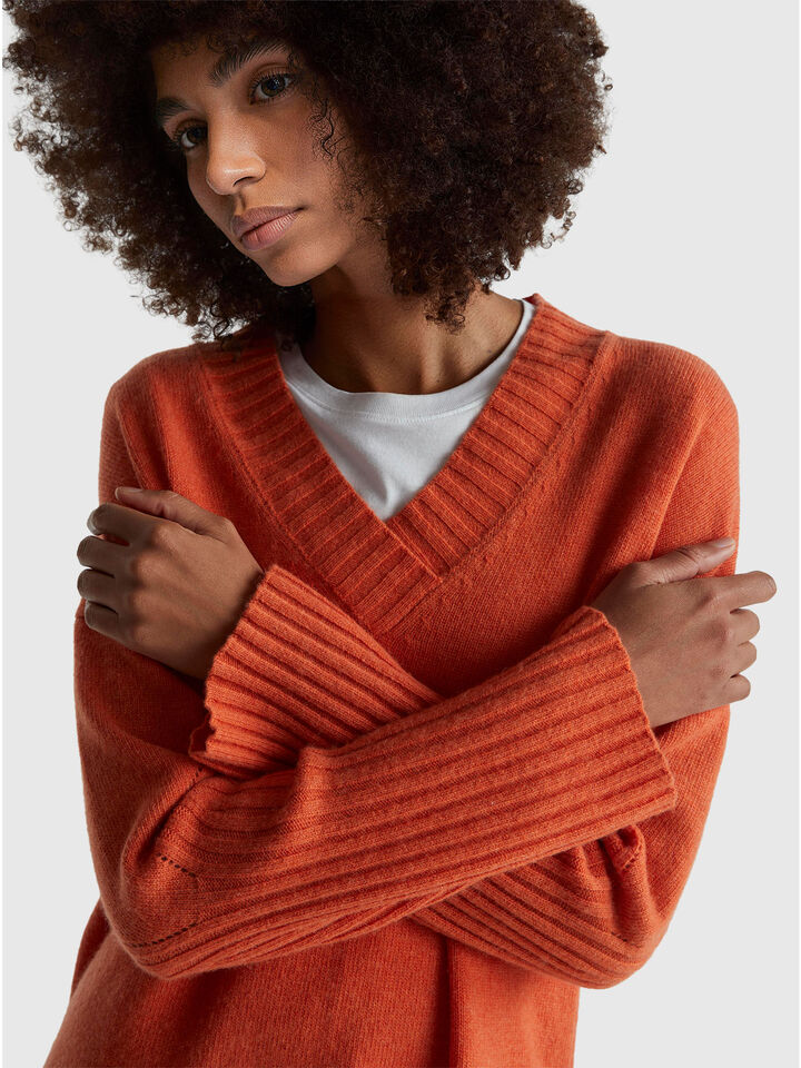 V NECK SWEATER L/S Women