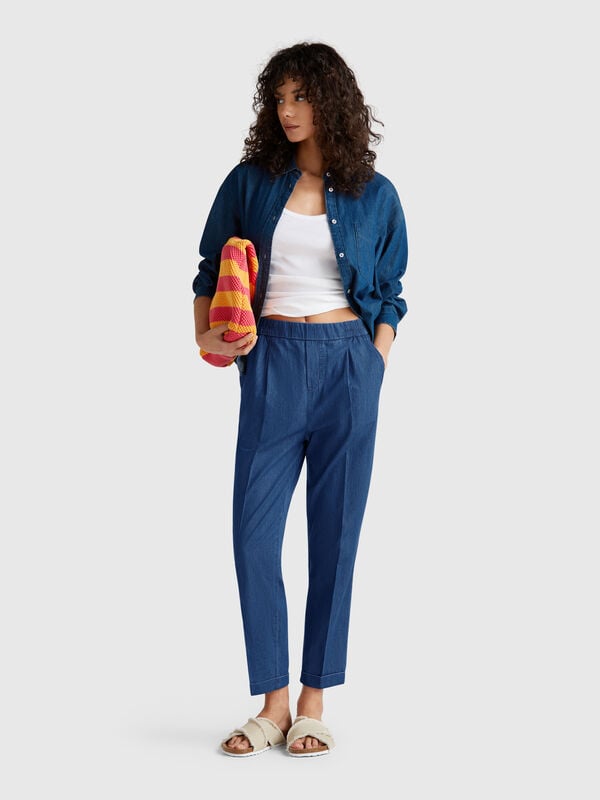 Trousers in chambray Women