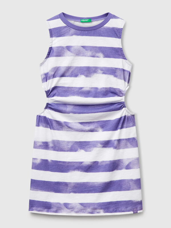 Striped dress with porthole Junior Girl