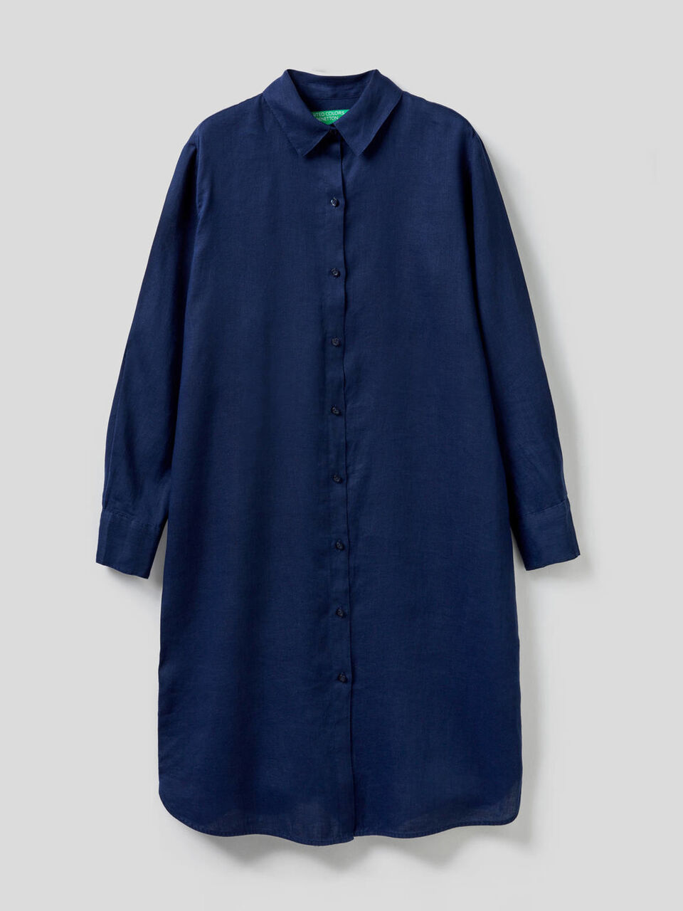 Shirt dress in 100% linen image number null