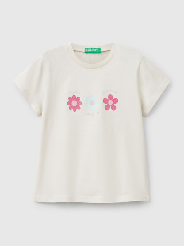 T-shirt with glitter print Junior Girl