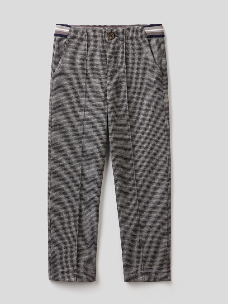 Slim fit chinos with micro pattern image number 1