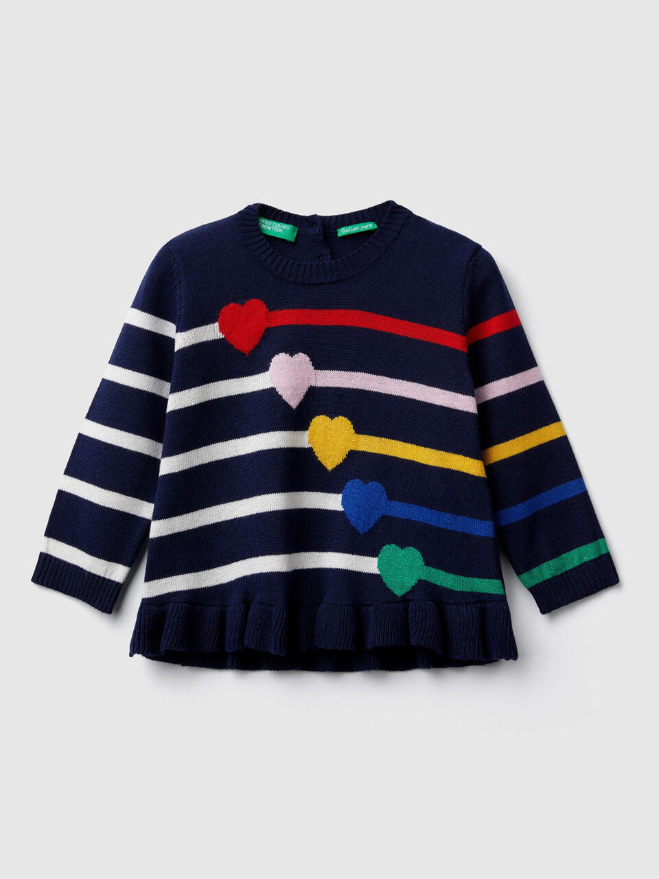 Sweater with rouches and inlay image number 1